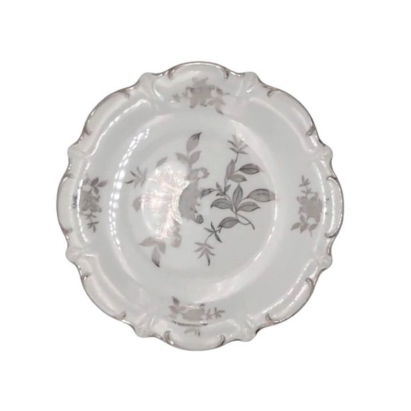 Schumann Arzberg Platinum Elegance Plate Floral Design Porcelain12 Inch Diameter - Picture 2 of 5